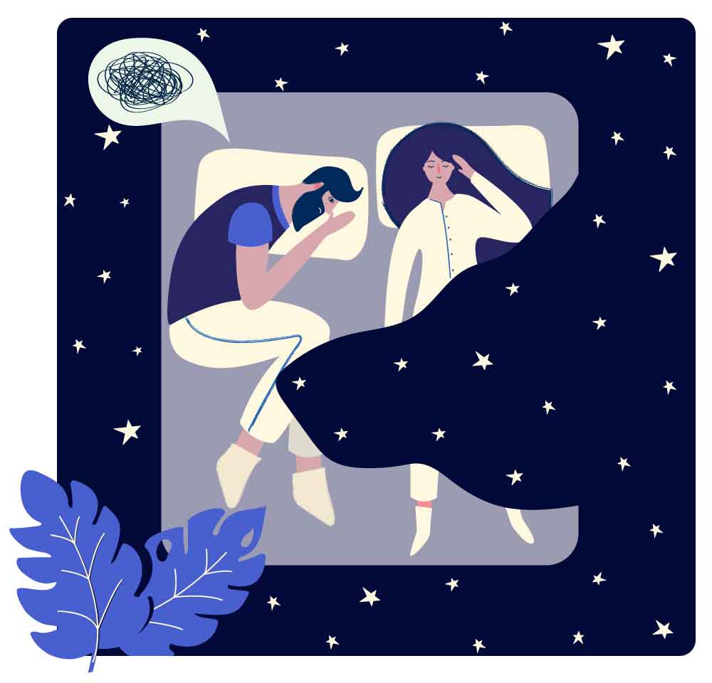 Man can't fall asleep due to anxiety