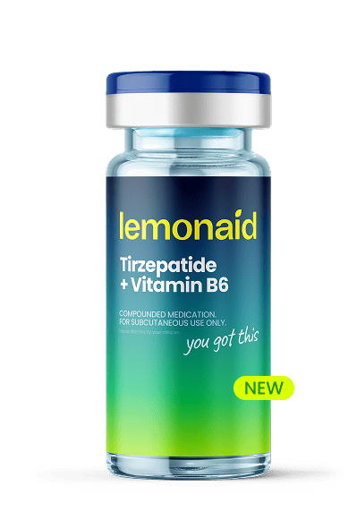 Lemonaid Health compounded tirzepatide + Vitamin B6 vial