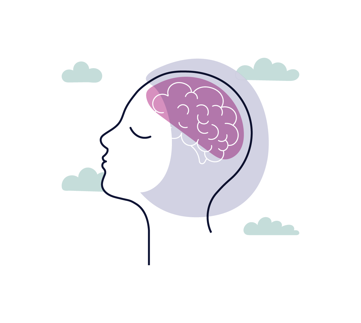 Person with healthy mind